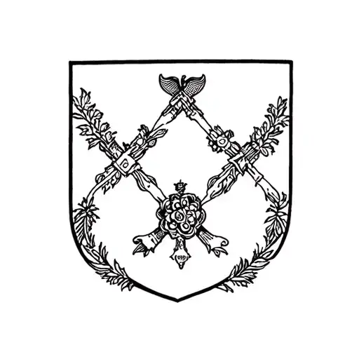 Dela Cruz Family crest or coat tattoo design idea