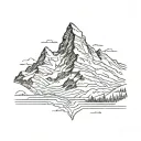matterhorn scene tattoo design idea