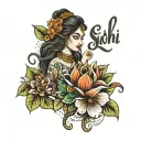 Wife name siddhi tattoo design idea