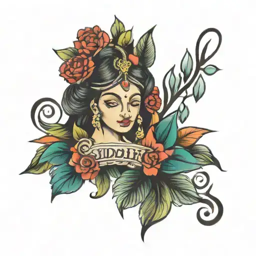 Wife name siddhi tattoo design idea