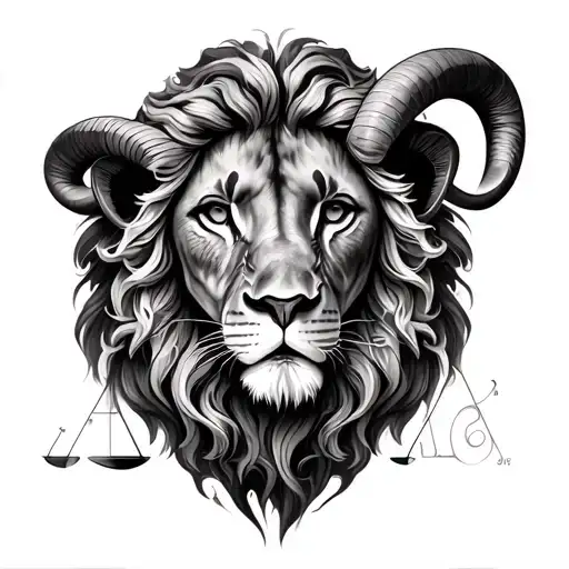 I want to simbolize a leo a libra and a aries all together in one deign with no words make sure the libra is there tattoo design idea