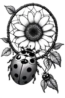 ladybug, sunflower, Disney, dreamcatcher, Maryland tattoo design idea