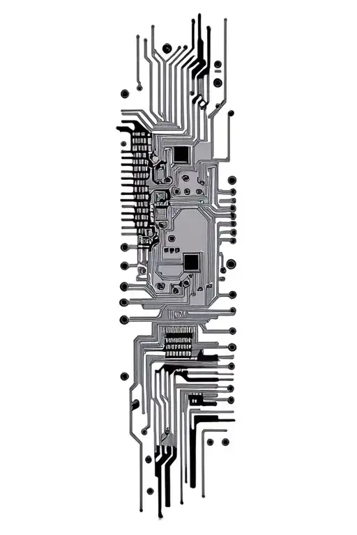 circuit board patterns tattoo design idea