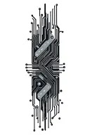 circuit board patterns tattoo design idea