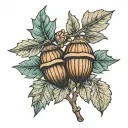 acorns tattoo design idea