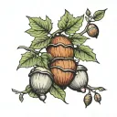 acorns tattoo design idea