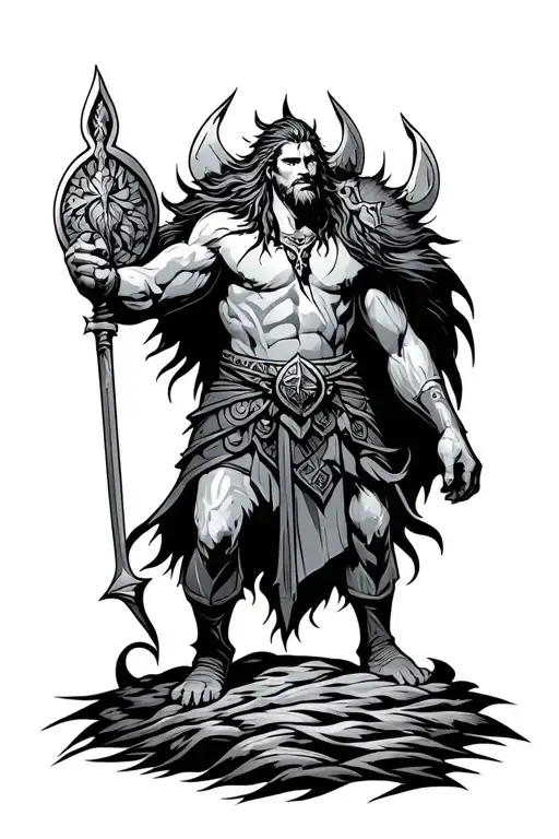 Norse mythology tyr Norse god tattoo design idea
