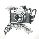 fashion and camera  tattoo design idea