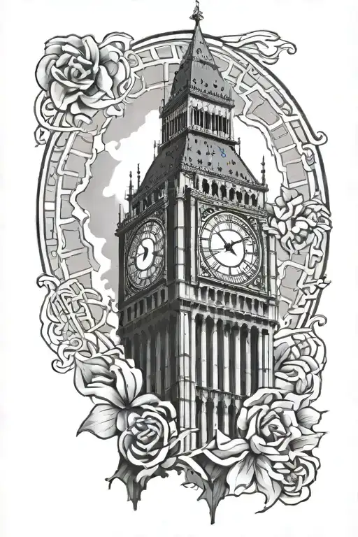 Big Ben tattoo design idea