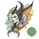 maleficent tattoo design idea