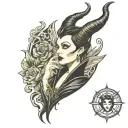 maleficent tattoo design idea