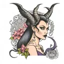 maleficent tattoo design idea