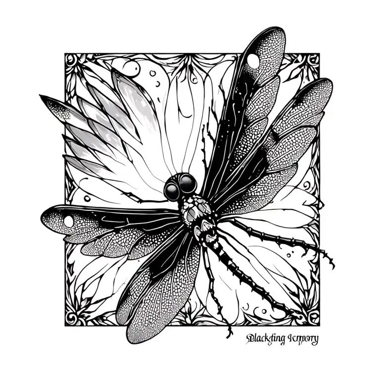 a dragonfly but the wings are evil eyes. more masculine and a little bit of dark color tattoo design idea