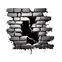 Broken Brick Wall tattoo design idea