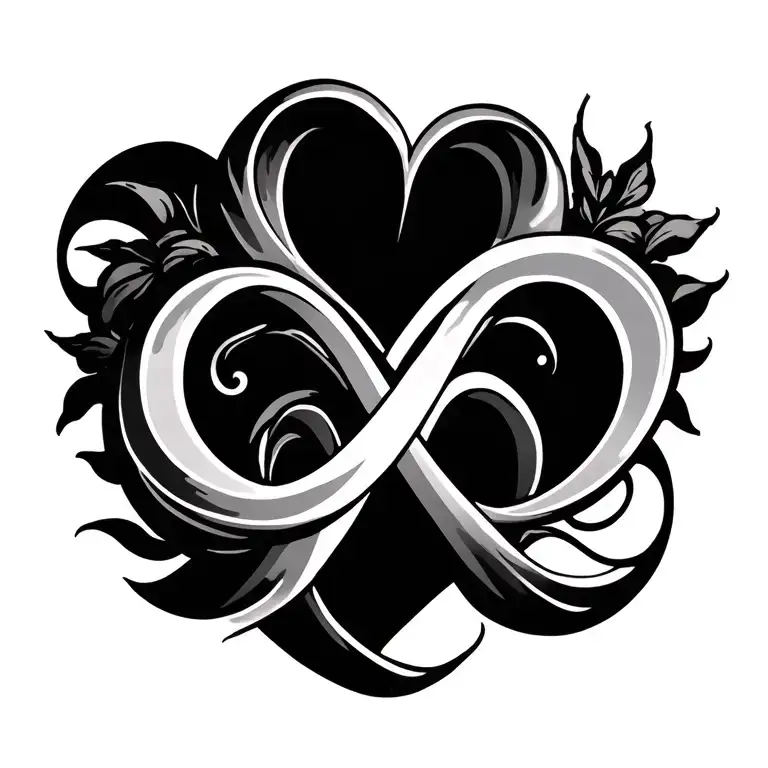 agape love family 360 degrees infinity symbol tattoo design idea