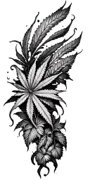 Slime black sabbath electric funeral weed tattoo design idea