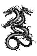 Three headed dragon wrapped tattoo design idea