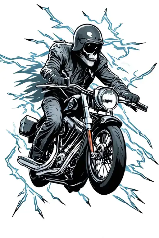 ride the lightning tattoo design idea