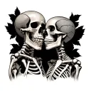 Skeleton Couple tattoo design idea