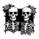 Skeleton Couple tattoo design idea