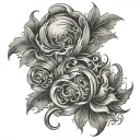 Pubic tattoo design idea