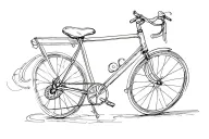 Route bicycle tattoo design idea