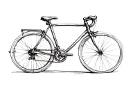 Route bicycle tattoo design idea