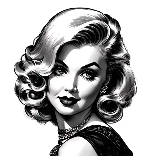 Blonde Pin Up Girl tattoo design idea