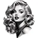 Blonde Pin Up Girl tattoo design idea
