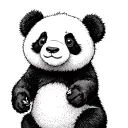 really simple stuffed animal panda bear tattoo design idea