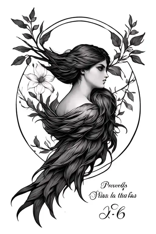 proverbs 3:5 6 tattoo design idea