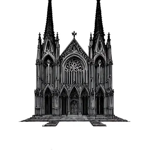 cathedral architecture  tattoo design idea