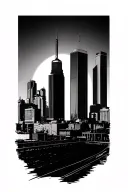 Dallas Skyline tattoo design idea