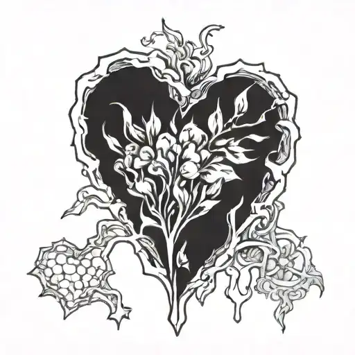 Ice Heart tattoo design idea