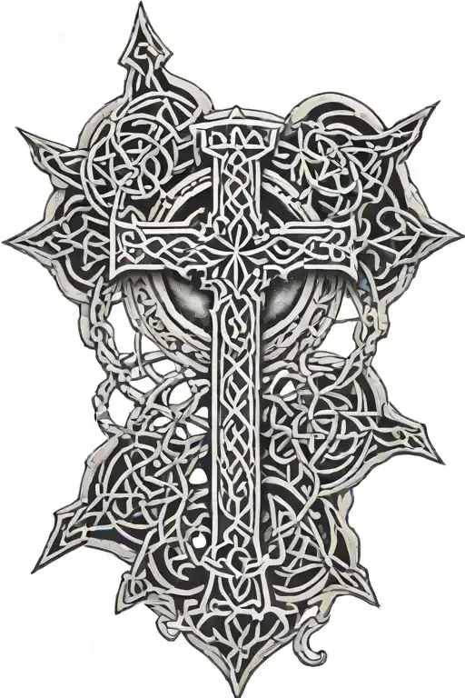 vegan, celtic cross, metallica. spider web tattoo design idea