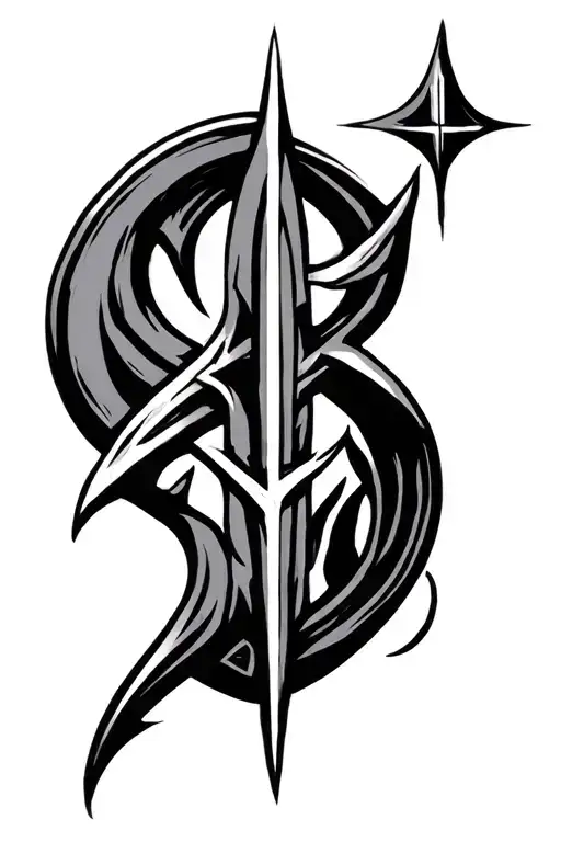 viking bind rune W G R E L tattoo design idea