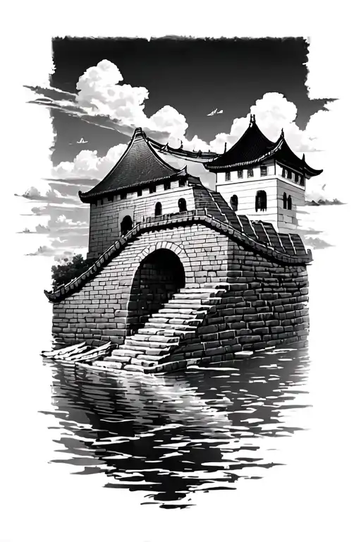 Great Wall of China. Maldives water villa. Greece. Kenya safari tattoo design idea