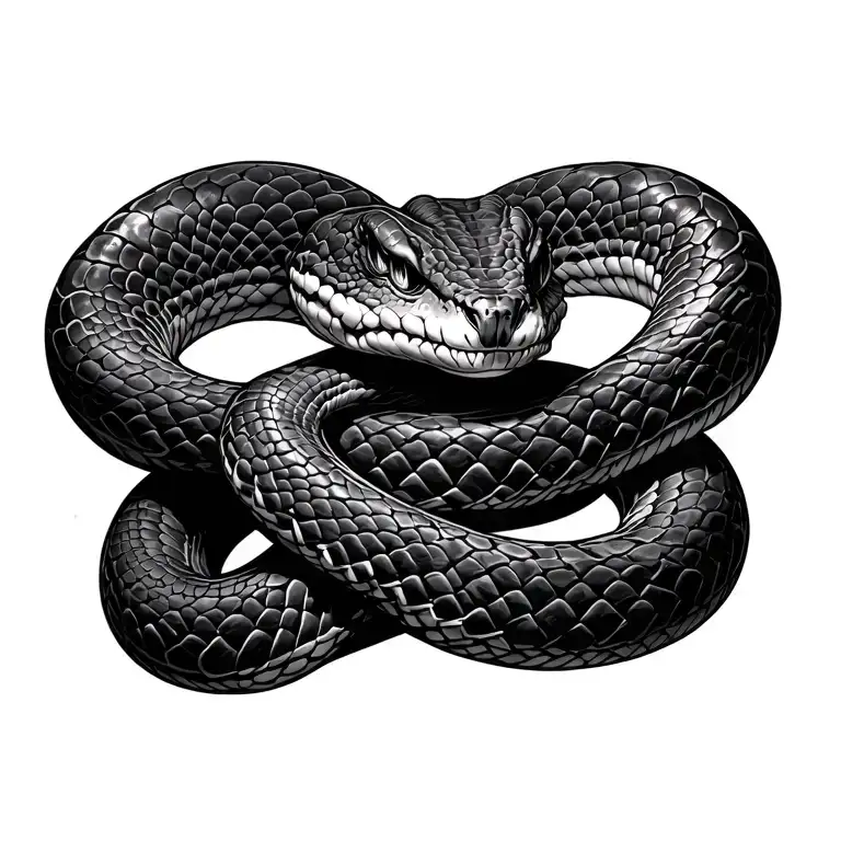Snake wrapped around neck with its head on chest tattoo tattoo design idea