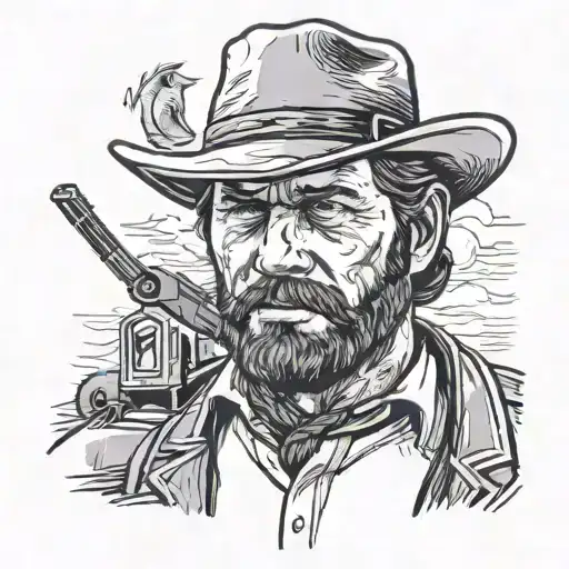 arthur morgan red dead redemption 2 tattoo design idea
