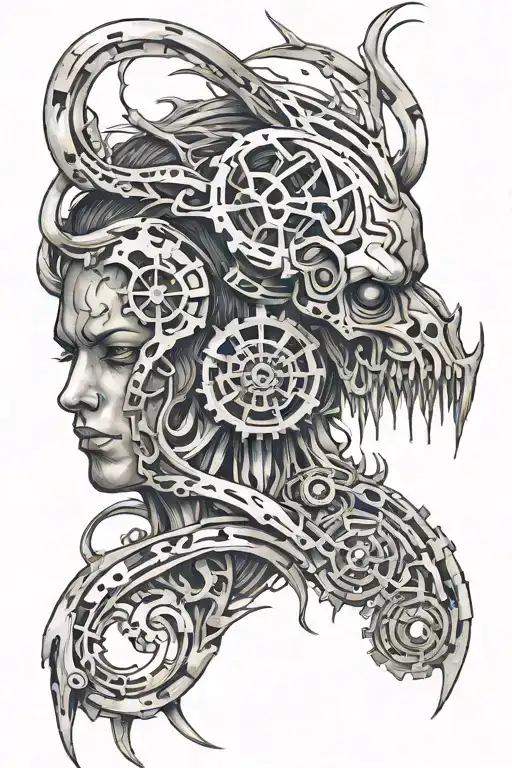 Anxiety Anger Silence scar tattoo design idea