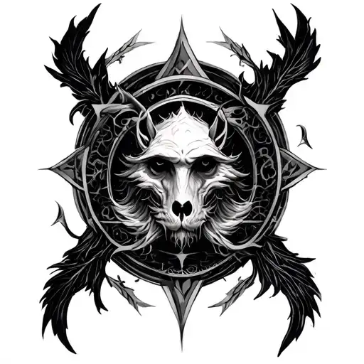 Alpha and Omega tattoo design idea