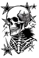 Dallas Cowboys skeleton tattoo design idea