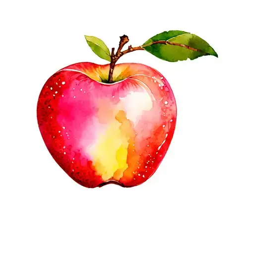 apple tree branch tattoo design idea