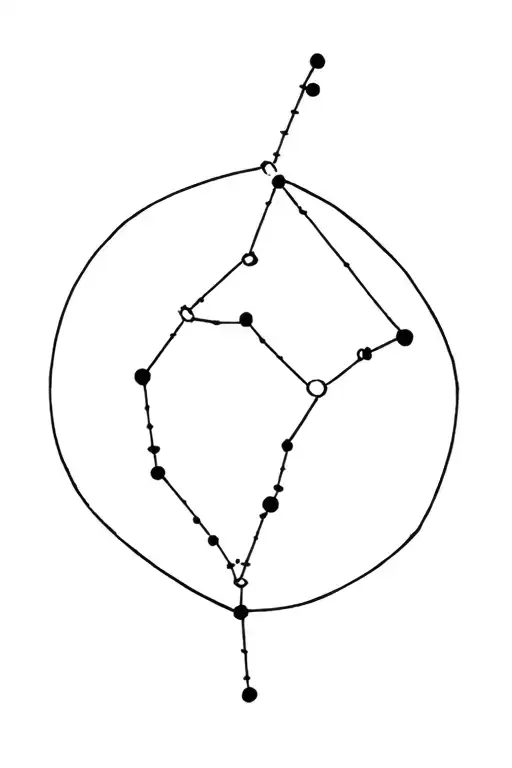 Constellation of Aquarius constellation tattoo design idea