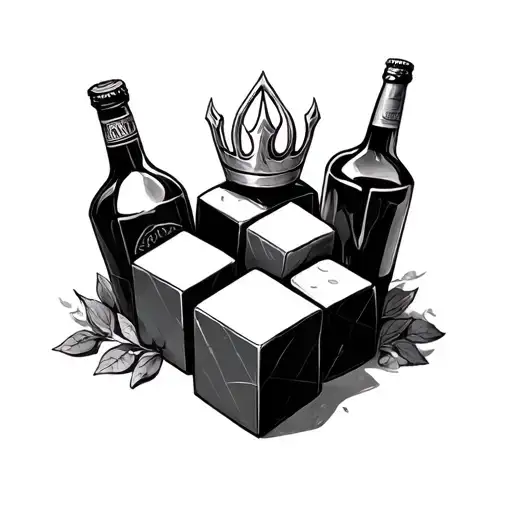 ARENA CLUE WITH CUBES AND VINKINGA BRUJULA tattoo design idea