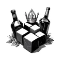ARENA CLUE WITH CUBES AND VINKINGA BRUJULA tattoo design idea