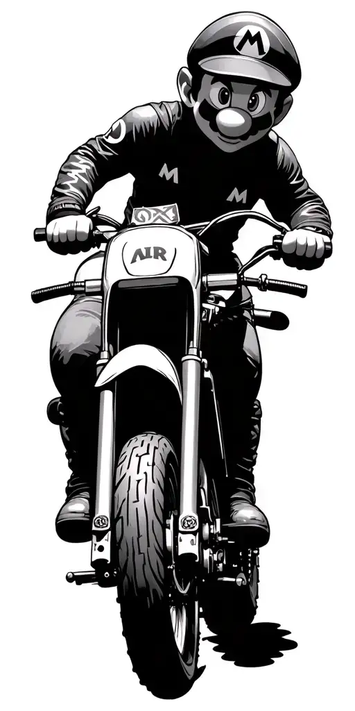 Motocross,japanesse ,super mario,money,guns,mechanic airplain tattoo design idea