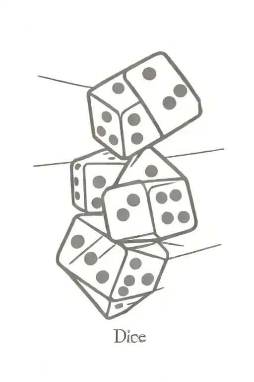 Dice tattoo design idea