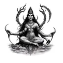 Goddess Kali Mata Angry tattoo design idea