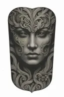 blackout tattoo design idea